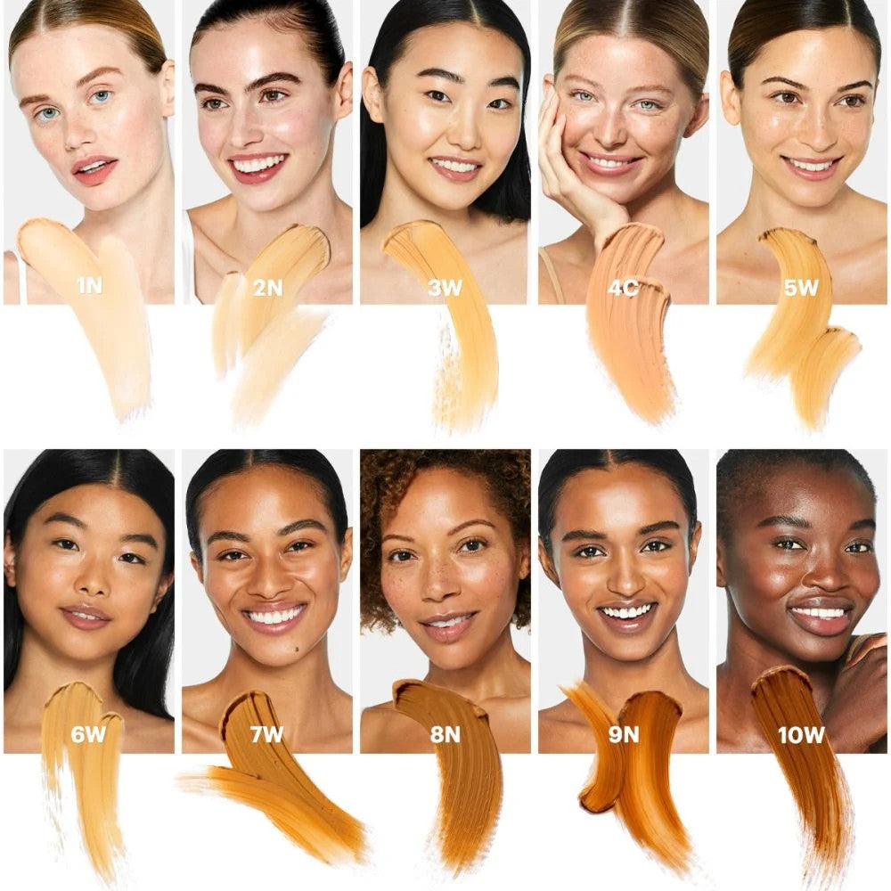 Glo Skin Beauty C-Shield Anti-Pollution Moisture Tint SPF 30 Model Swatch Grid