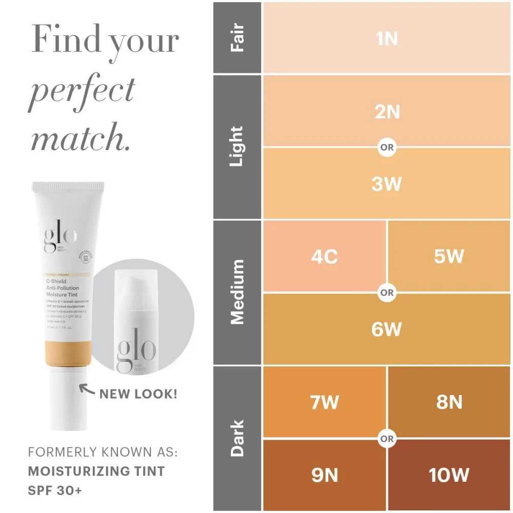 Glo Skin Beauty C-Shield Anti-Pollution Moisture Tint SPF 30 Shade Conversion Chart