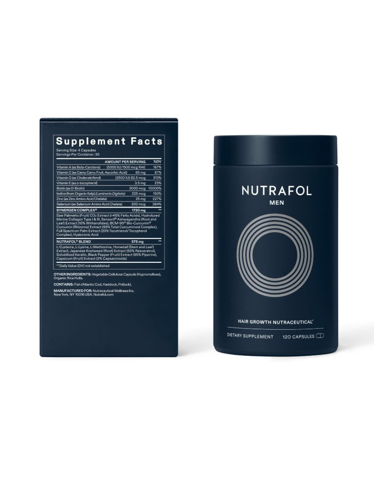 Nutrafol Men- Hair Growth Nutraceutical - 120 capsules - SkinElite - with box