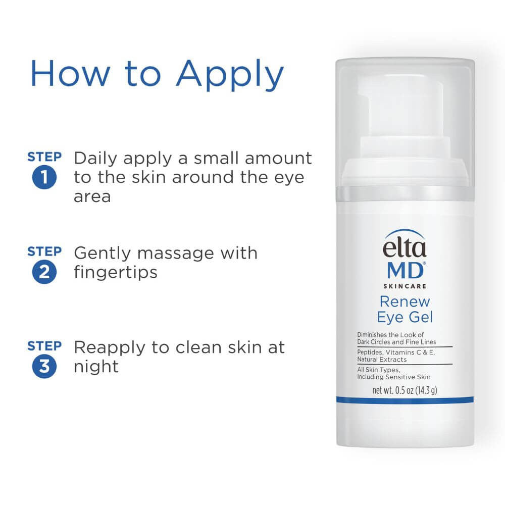 EltaMD Renew Eye Gel 0.5 fl oz - Skin Elite - how to apply