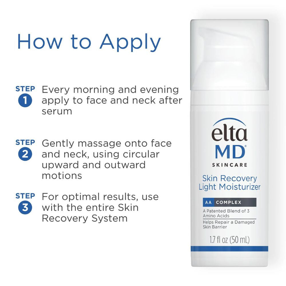 EltaMD Skin Recovery Light Moisturizer 1.7 fl oz - Skin Elite - how to apply
