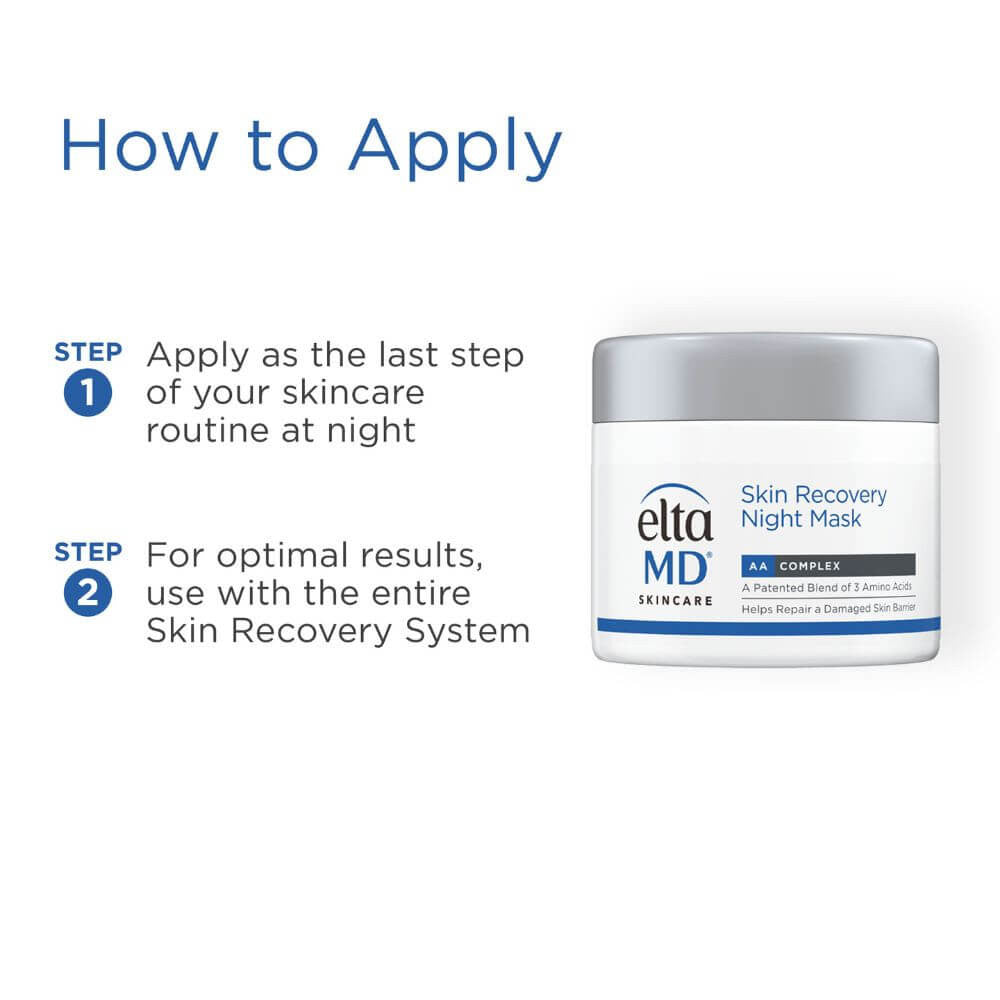EltaMD Skin Recovery Night Mask 1.7 fl oz - Skin Elite - how to apply
