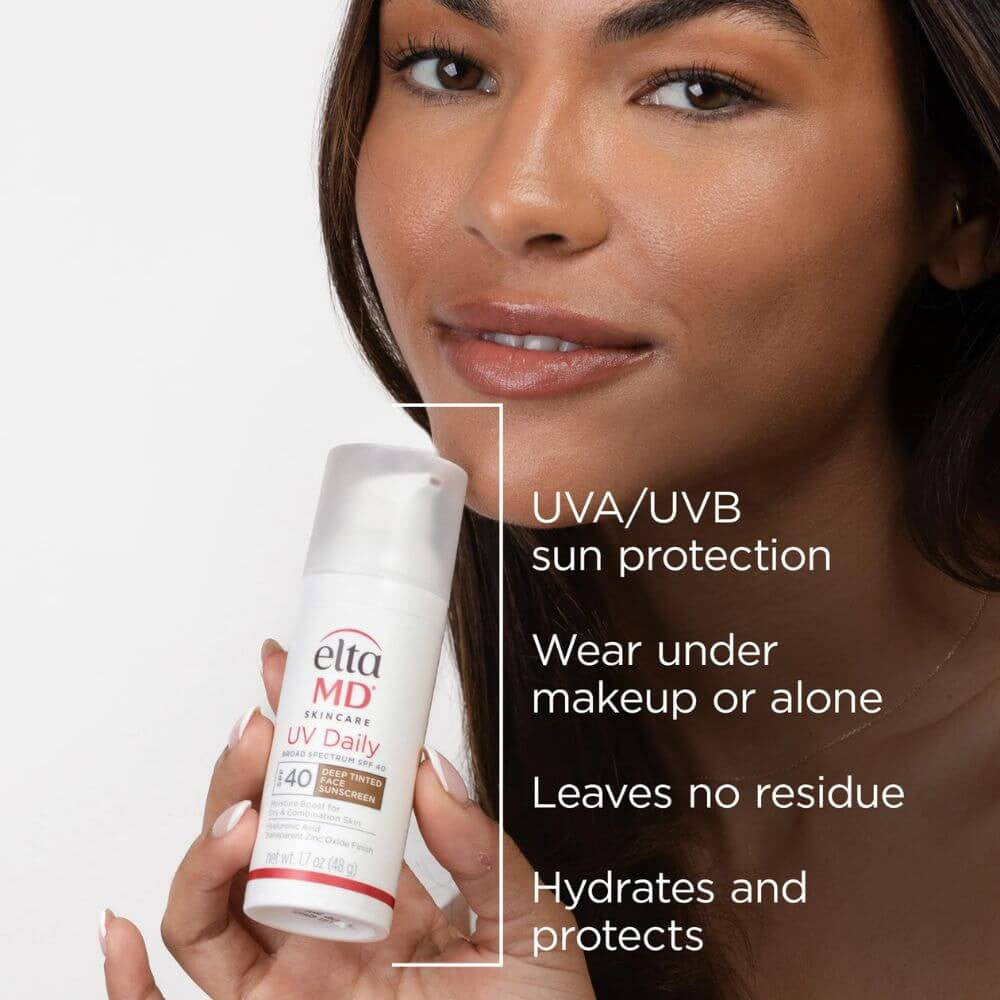 EltaMD UV Daily Deep Tinted Broad-Spectrum SPF 40 1.7 fl oz - SkinElite - benefits