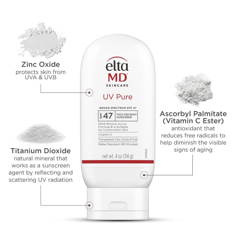 EltaMD UV Pure Broad Spectrum SPF 47 4 oz - Skin Elite - ingredients