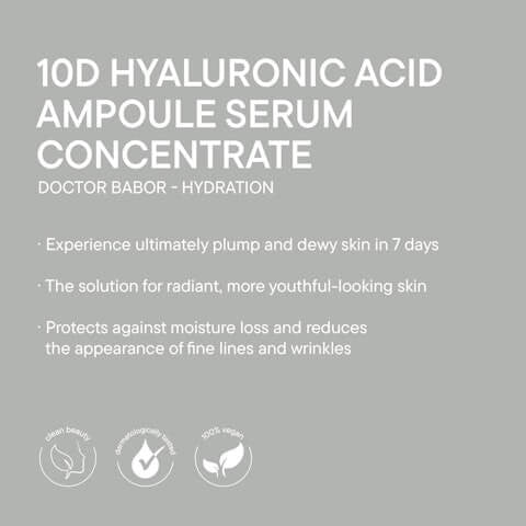 Doctor Babor 10D Hyaluronic Acid Ampoule Serum Concentrate | SkinElite - benefits
