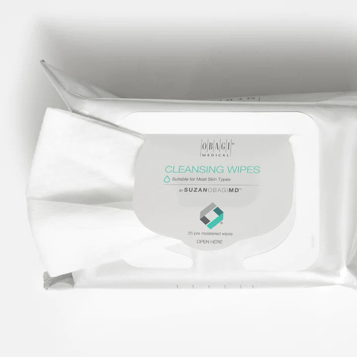 Suzan Obagi Cleansing Wipes - Pack of 25 wipes- close up