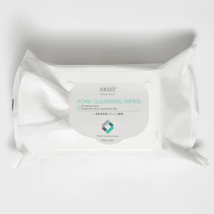 Suzan Obagi Acne Cleansing Wipes - Pack of 25 wipes - close up
