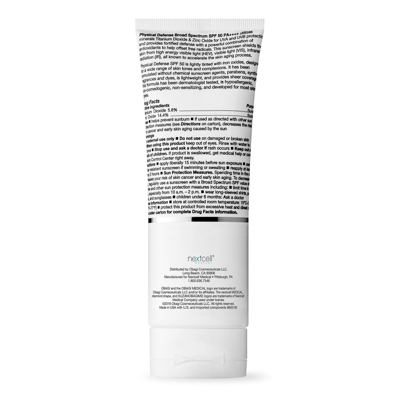 Obagi Tinted Physical Defense SPF 503.4 oz back
