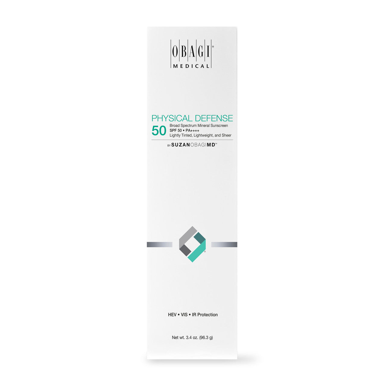Obagi Tinted Physical Defense SPF 50 3.4 oz box