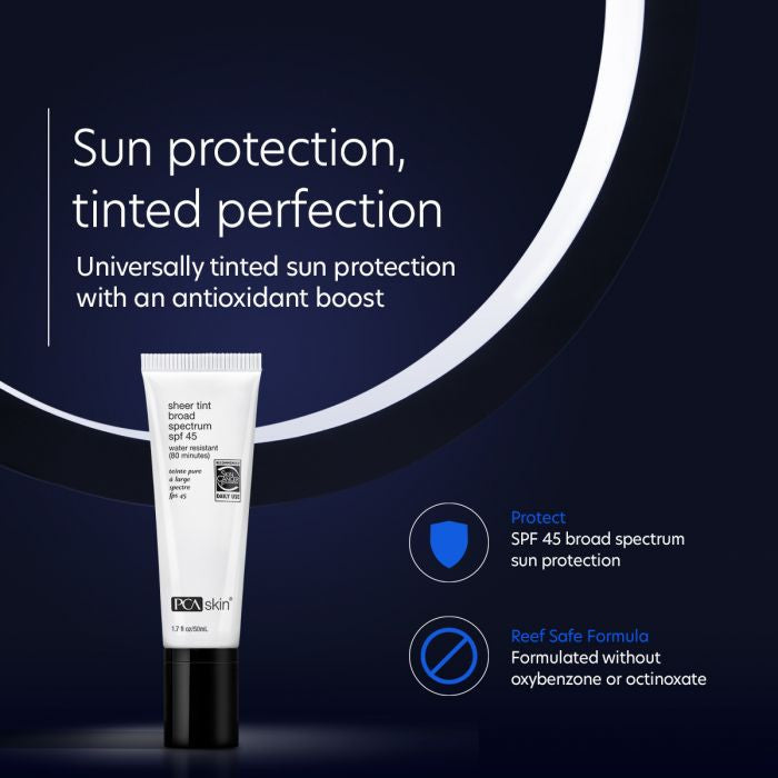 PCA Skin Sheer Tint Broad Spectrum SPF 45 1.7 fl oz - infographic 1
