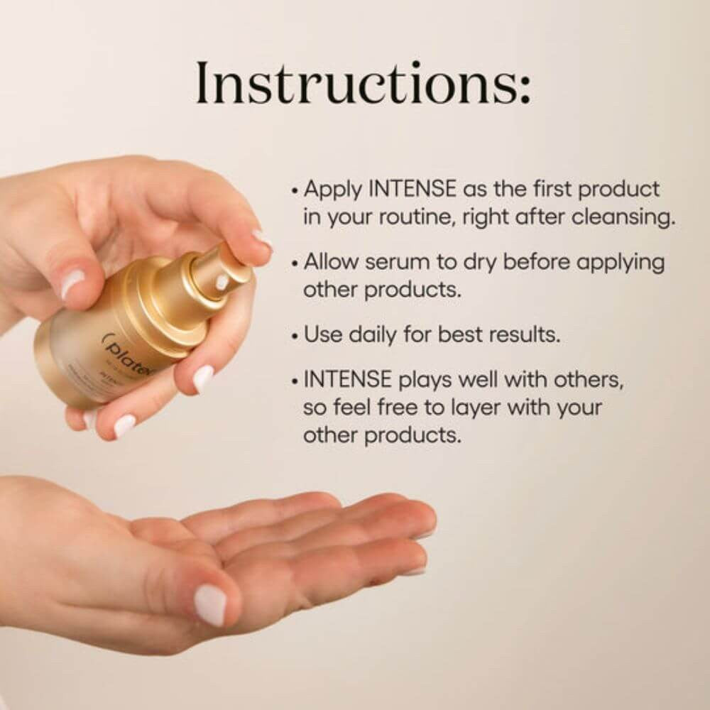 ( plated ) Skin Science INTENSE Serum instructions- SkinElite