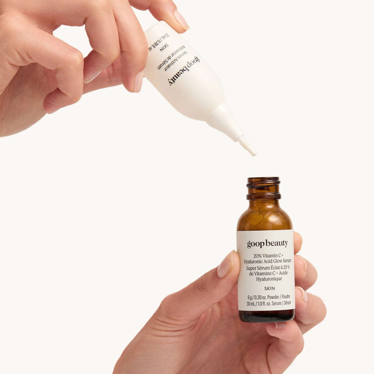 goop beauty 20% Vitamin C + Hyaluronic Acid Glow Serum - set of 2 - Skin Elite - mixing