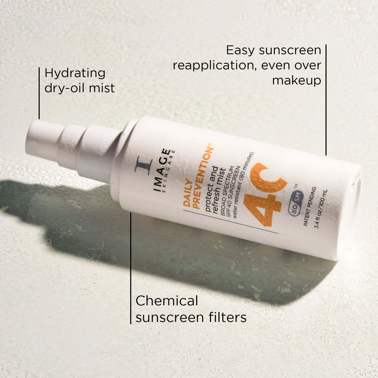 IMAGE DAILY PREVENTION protect and refresh mist SPF 40 - 3.4 fl oz - SkinElite - benefits