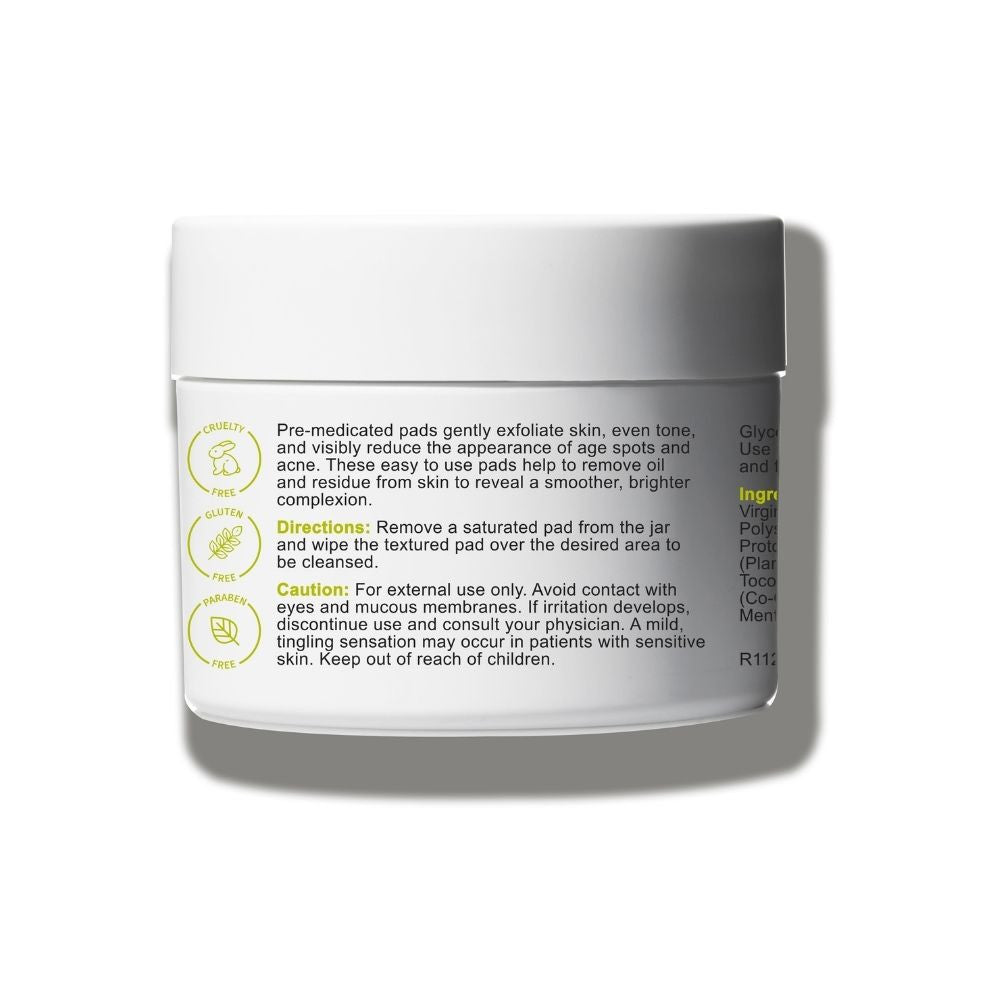 Replenix Glycolic Acid 10% Resurfacing Peel 60 Pads Back