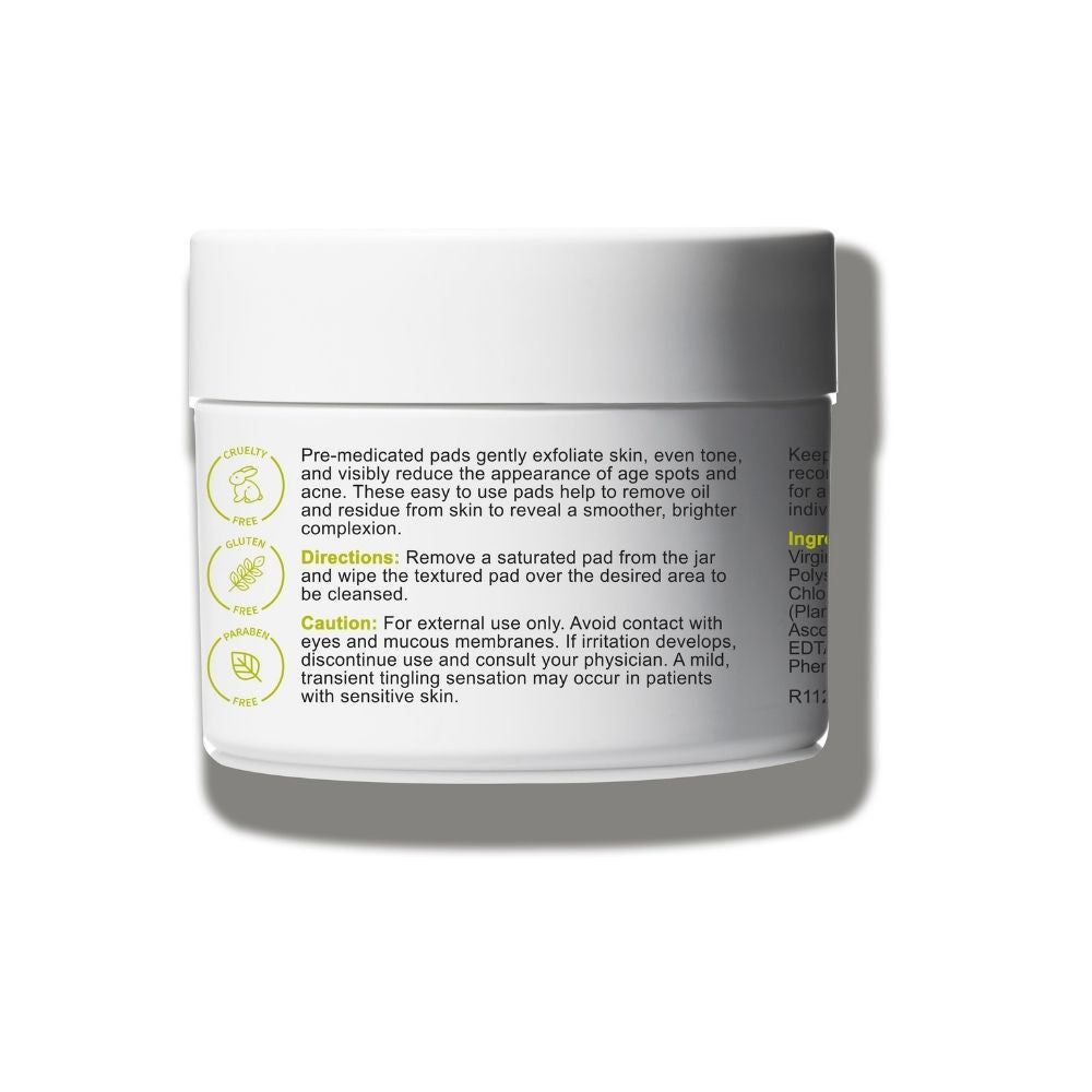 Replenix Glycolic Acid 20% Resurfacing Peel Pads Back
