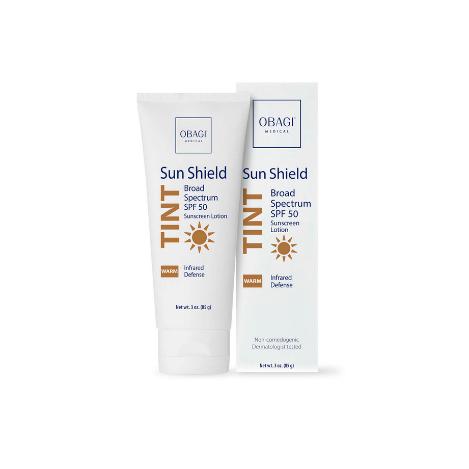 Obagi Sun Shield Tint SPF 50 Warm Bottle and Box