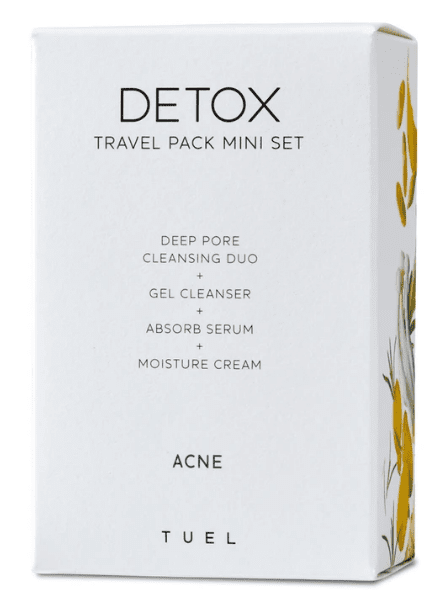 Tuel Detox Travel Pack Mini Set With Gel Cleanser 4 x 1.0 fl oz. box