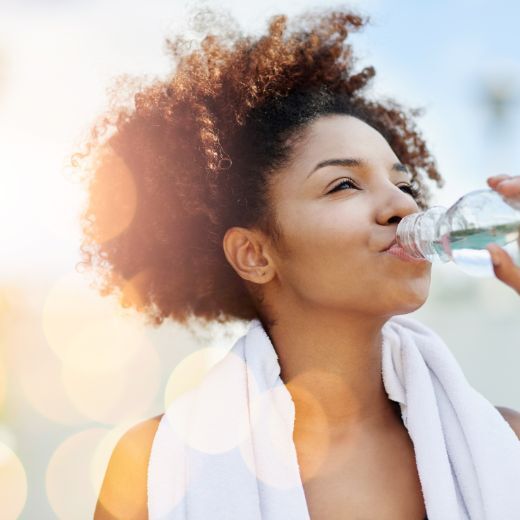 Woman drinking water