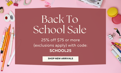 Back to School Sale 25% off $75 or more with code SCHOOL25
