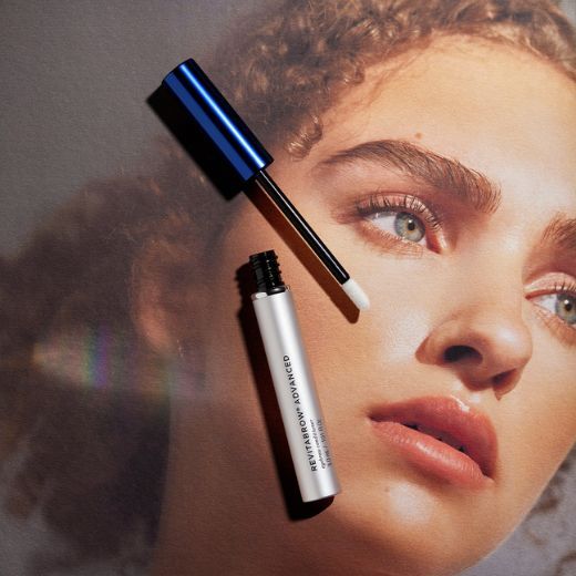 RevitaLash RevitaBrow Advanced Eyebrow Conditioning Serum and Model