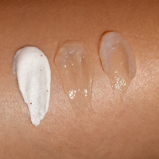 Skin Care Products on Skin