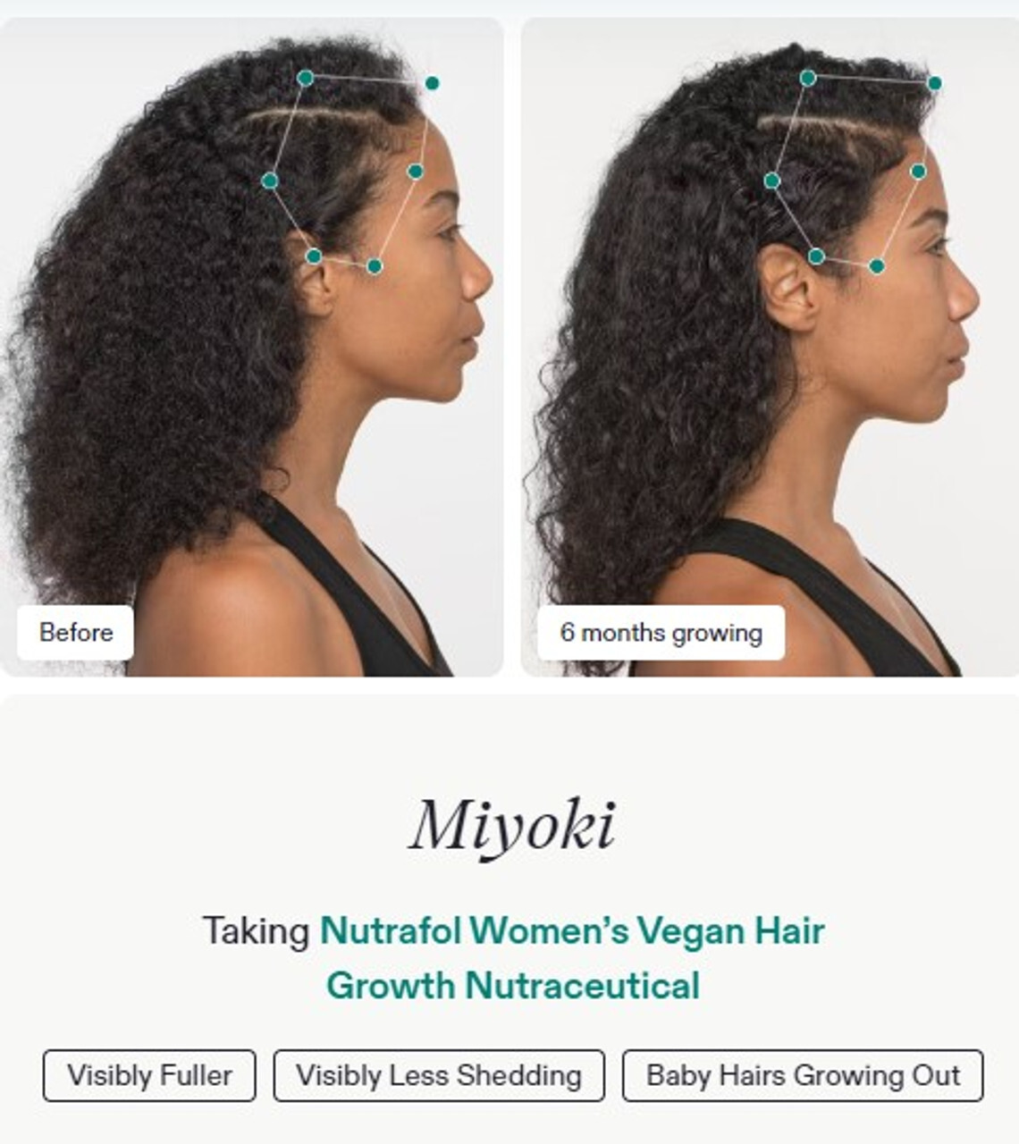 Fact Sheet About Nutrafol Women's Vegan Hair Growth Working