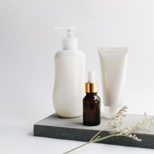 White bottle tubes and serum bottle