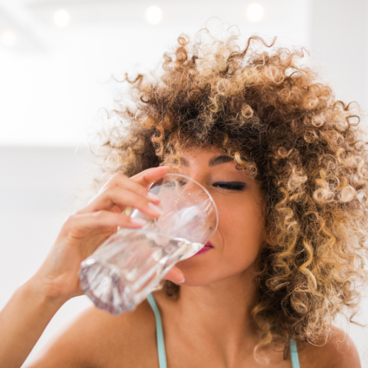 Woman drinking water